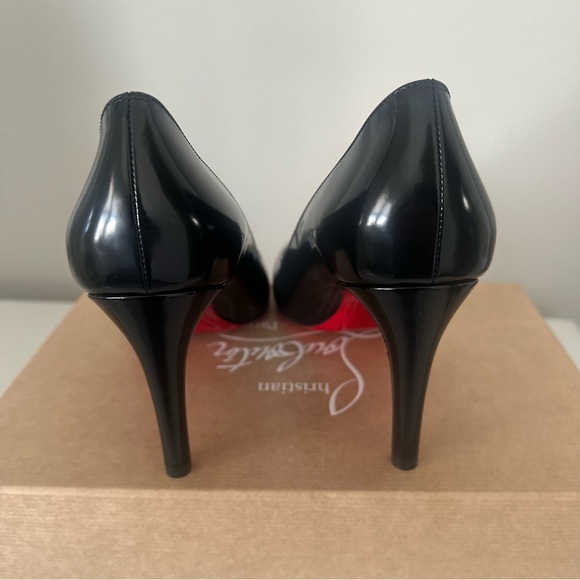 Christian Louboutin Black Pumppie 85 patent leather pumps 37 - Picture 5 of 7